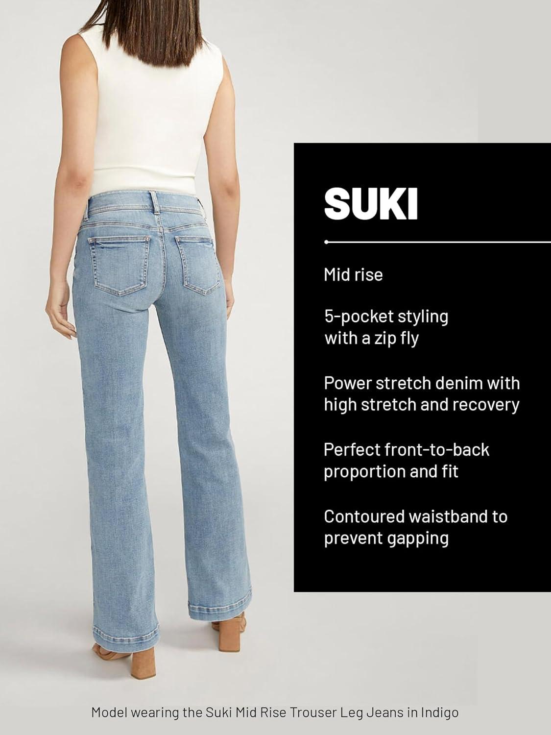 image:imageSilver Jeans Co Womens Suki Mid Rise Curvy Fit Wide Leg JeansLuxe Stretch Black