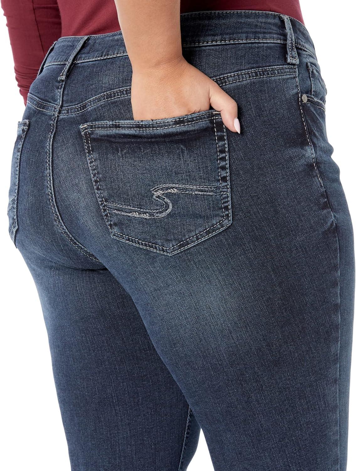 image:imageSilver Jeans Co Womens Suki Mid Rise Skinny Leg Luxe Stretch JeansDark Wash Edb438
