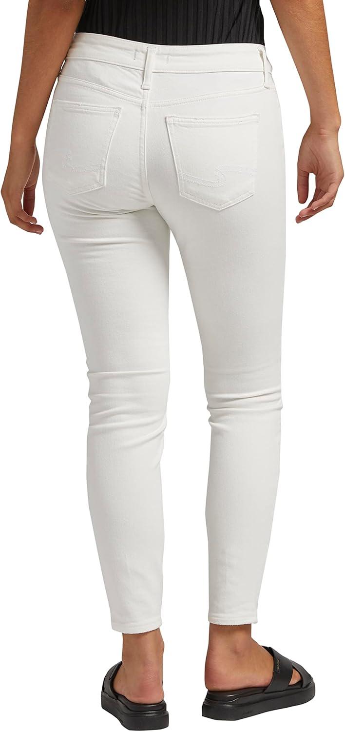 image:imageSilver Jeans Co Womens Suki Mid Rise Skinny Leg Luxe Stretch JeansOff White Swt630