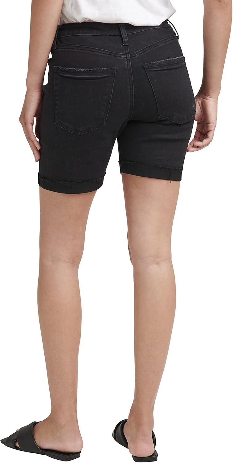 image:imageSilver Jeans Co Womens Sure Thing High Rise Long ShortDark Wash Boa528