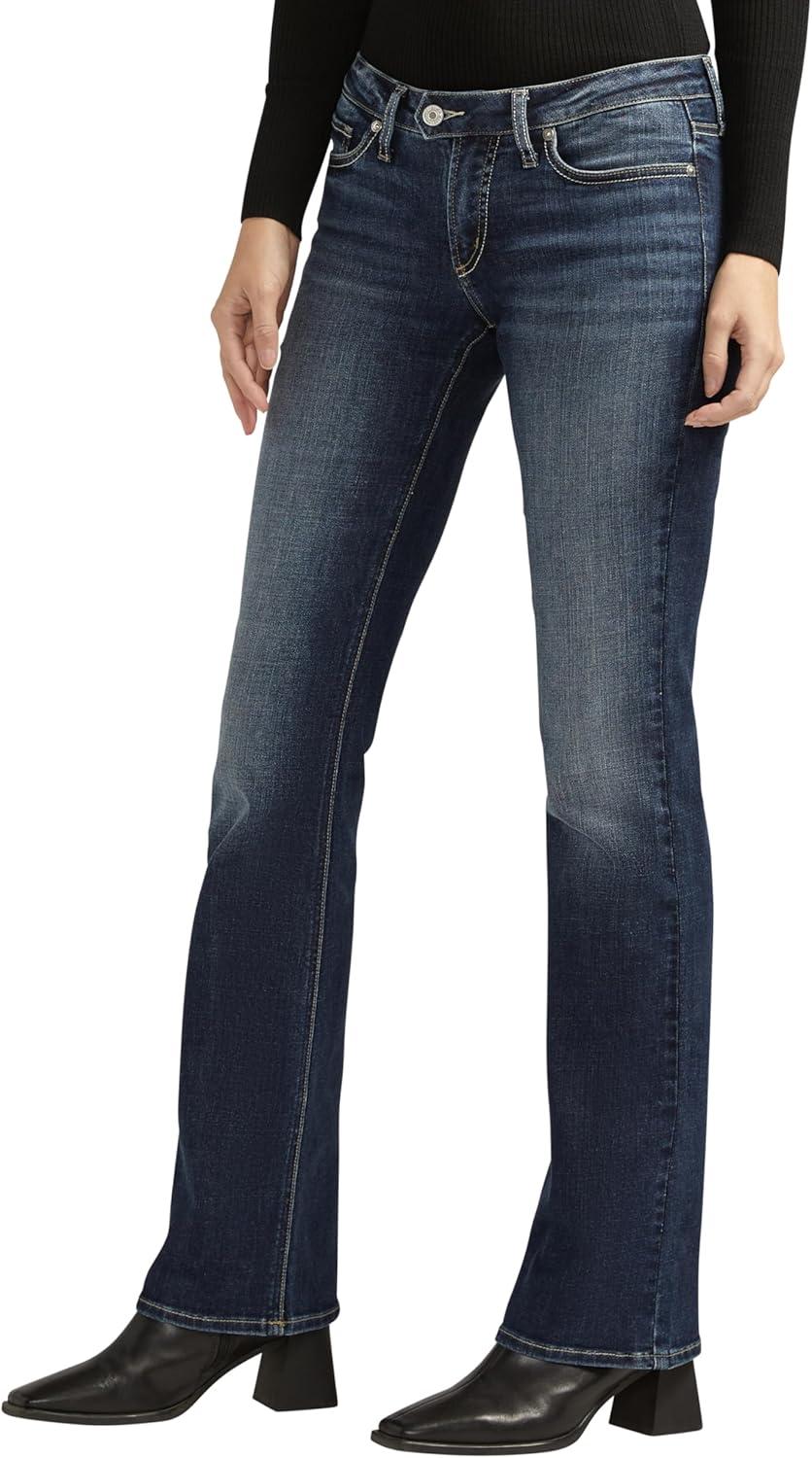 image:imageSilver Jeans Co Womens Tuesday Low Rise Slim Bootcut JeansMedium Indigo Wash