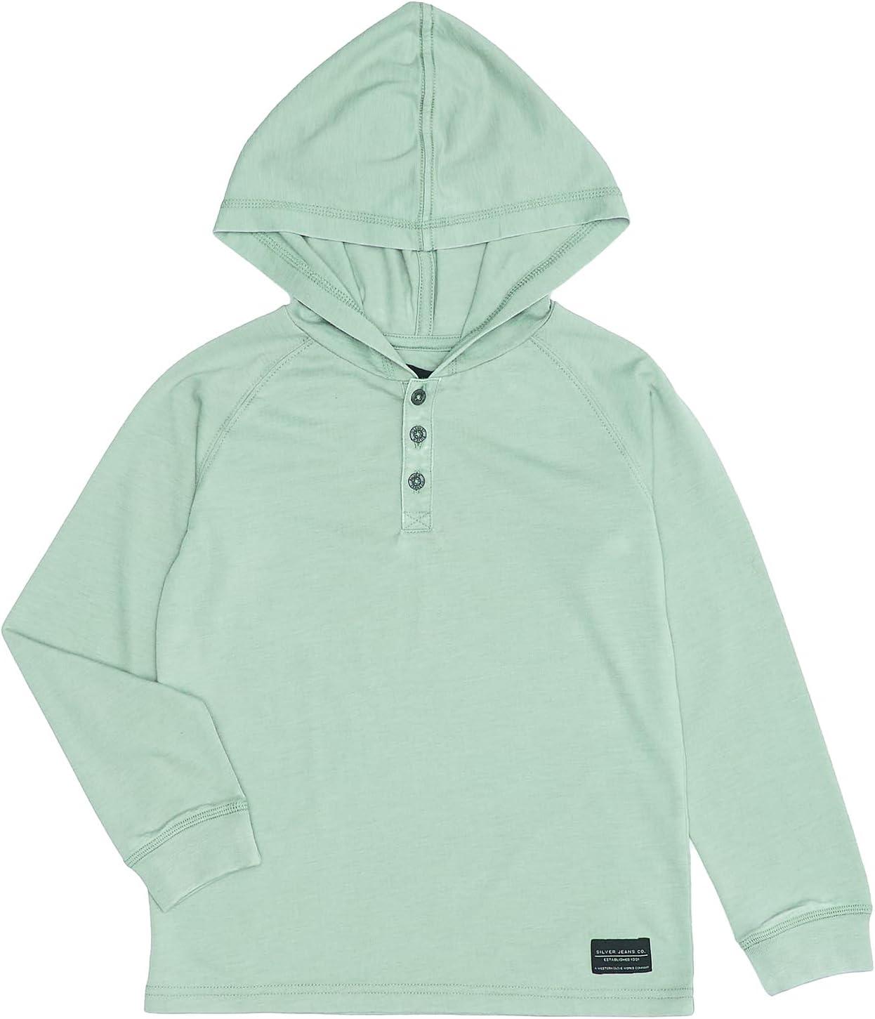 image:imageSilver Jeans Co boys Boys Acid Wash Henley HoodieNavy