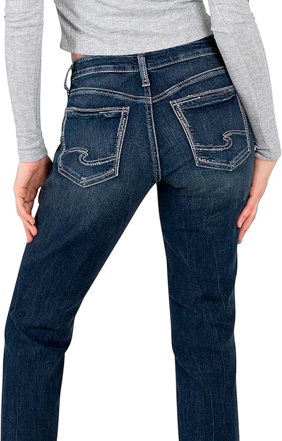 image:imageSilver JeansWomens Sam Relaxed Boyfriend Fit JeanDark Heritage