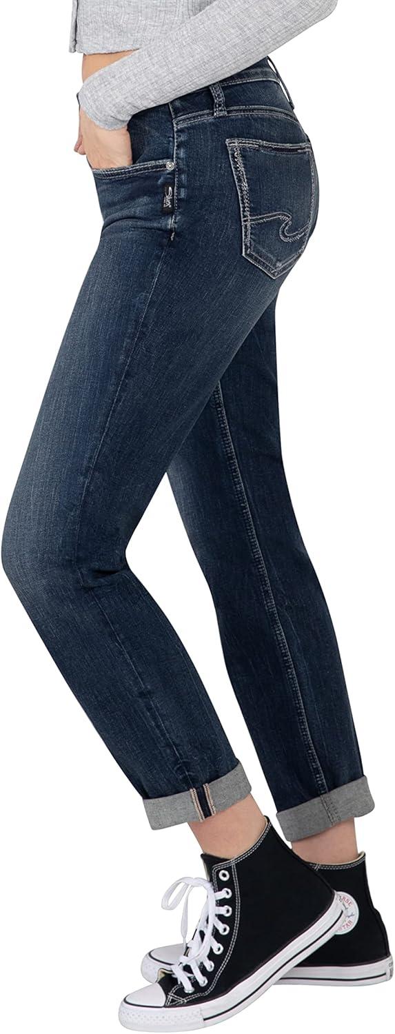 image:imageSilver JeansWomens Sam Relaxed Boyfriend Fit JeanDark Heritage