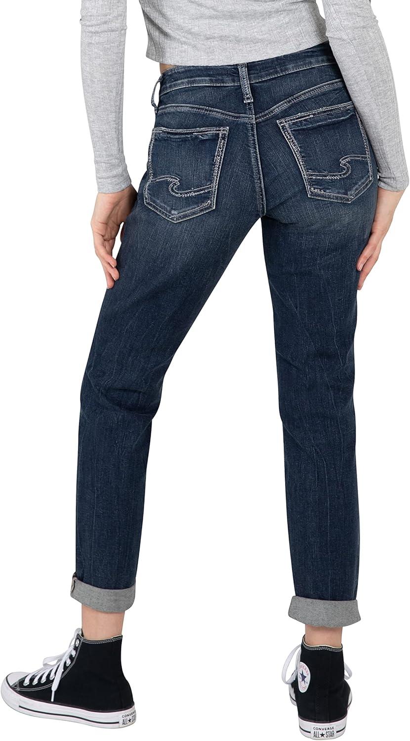 image:imageSilver JeansWomens Sam Relaxed Boyfriend Fit JeanDark Heritage