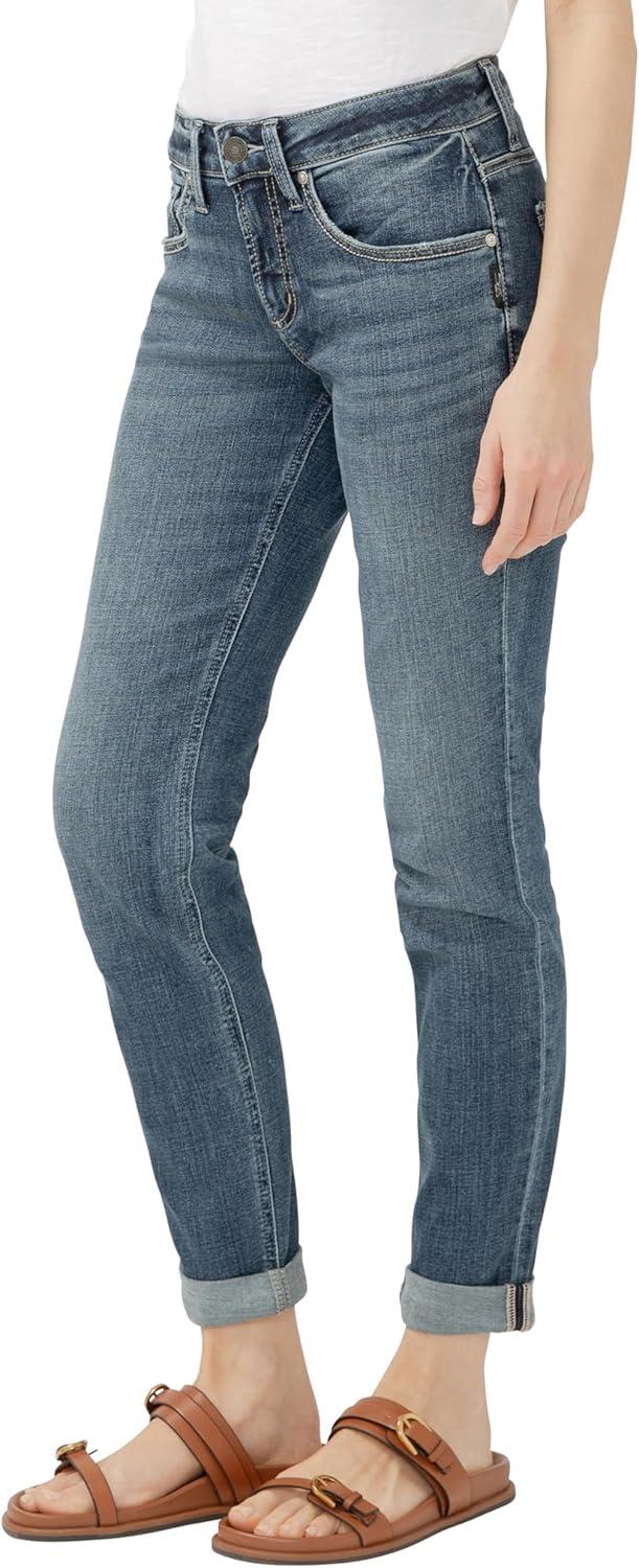 image:imageSilver JeansWomens Sam Relaxed Boyfriend Fit JeanDark Wash