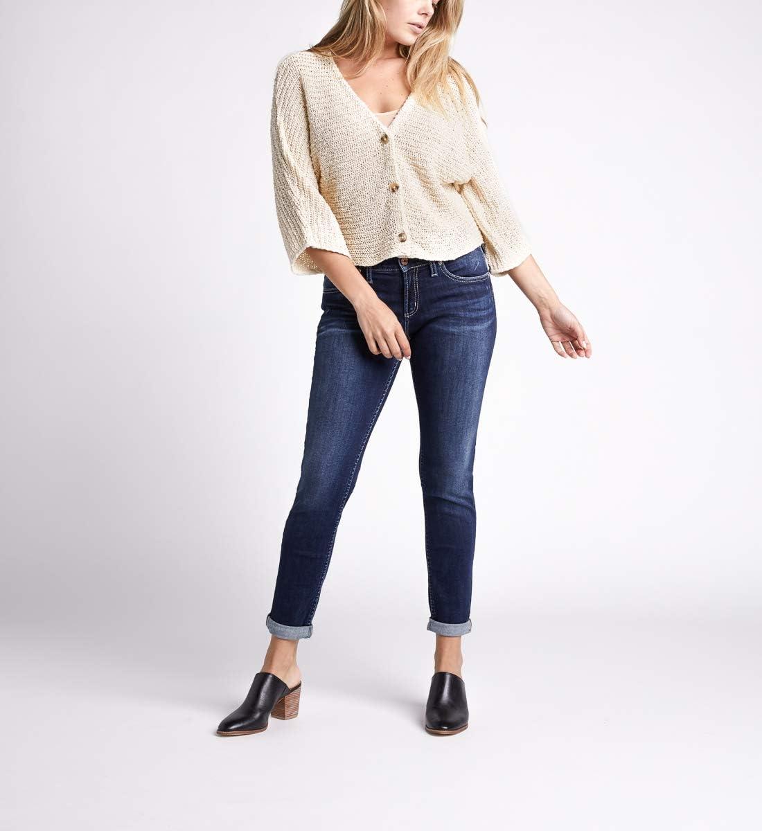 image:imageSilver JeansWomens Sam Relaxed Boyfriend Fit JeanDeep Dark Indigo Wash
