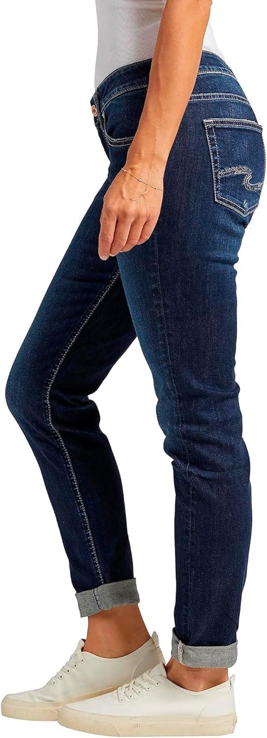 image:imageSilver JeansWomens Sam Relaxed Boyfriend Fit JeanDeep Dark Indigo Wash