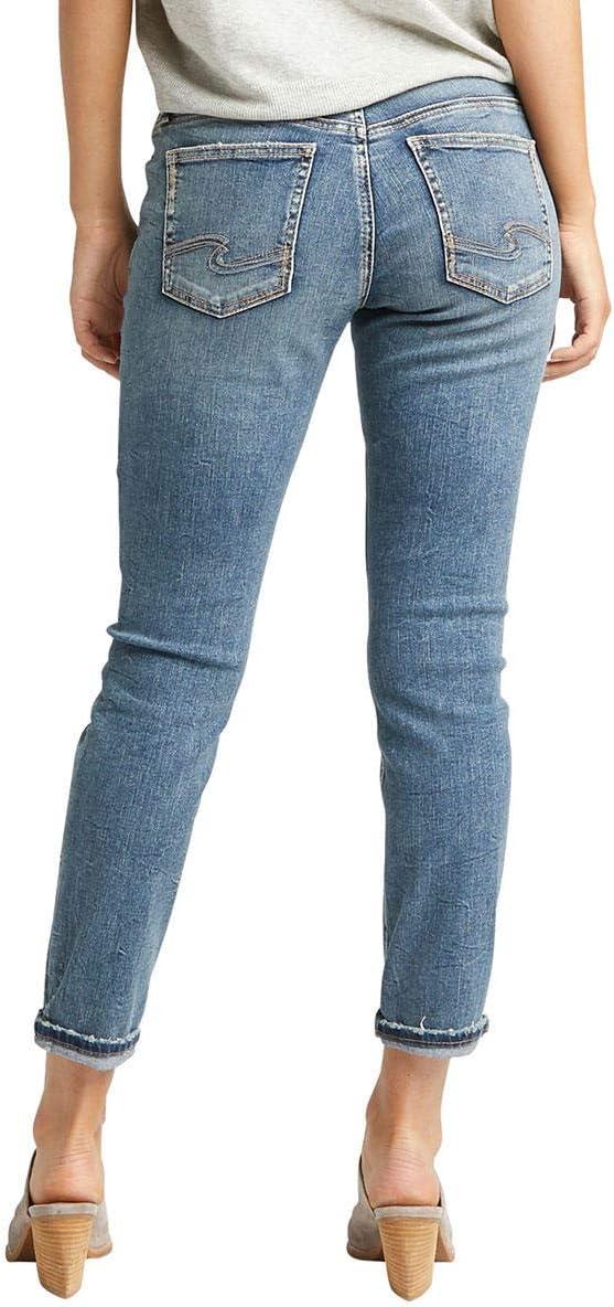 image:imageSilver JeansWomens Sam Relaxed Boyfriend Fit JeanDistressed Indigo
