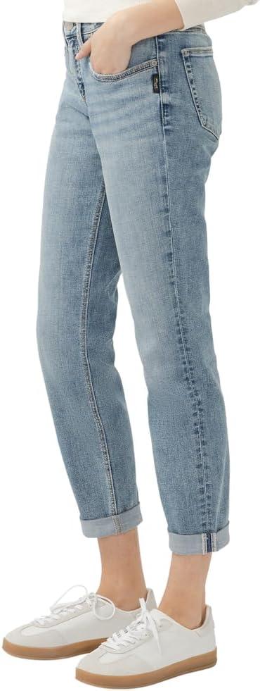 image:imageSilver JeansWomens Sam Relaxed Boyfriend Fit JeanLuxe Stretch Med Wash