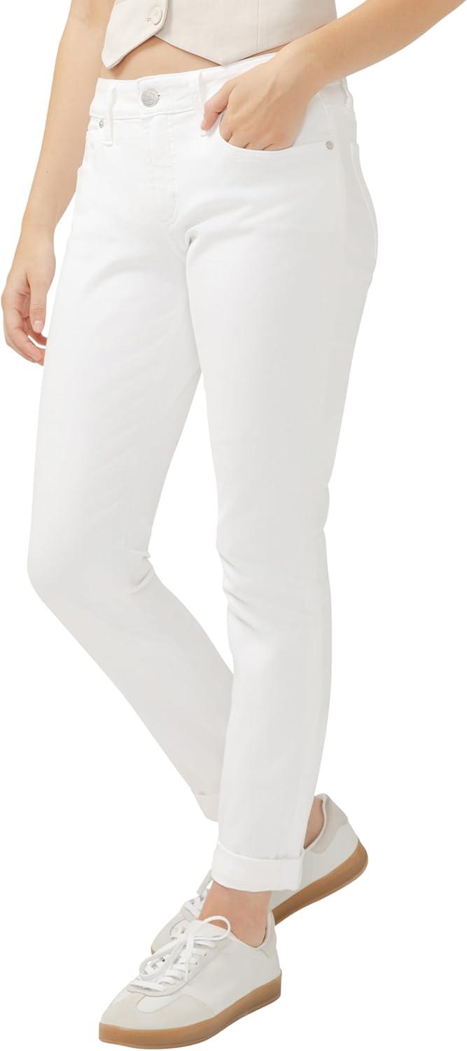 image:imageSilver JeansWomens Sam Relaxed Boyfriend Fit JeanLuxe Stretch White