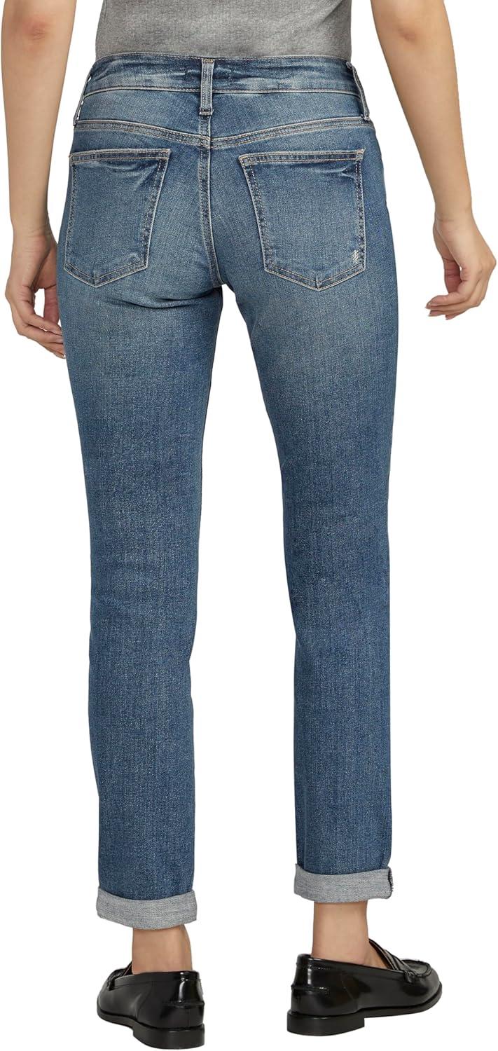 image:imageSilver JeansWomens Sam Relaxed Boyfriend Fit JeanMed Wash Eae217
