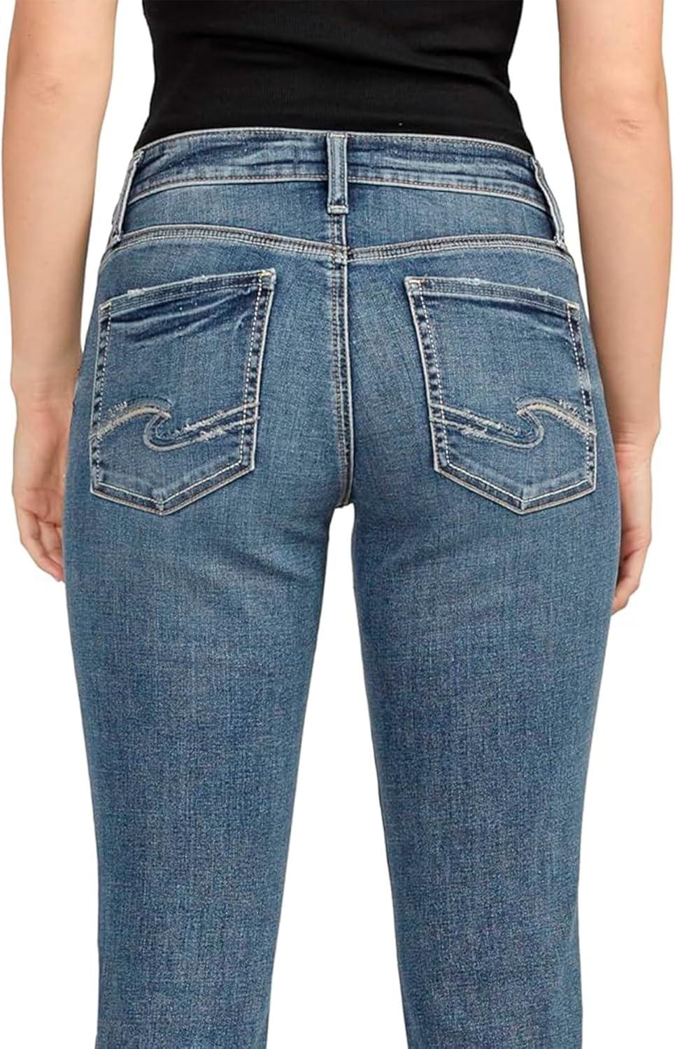 image:imageSilver JeansWomens Sam Relaxed Boyfriend Fit JeanMed Wash Ecf378
