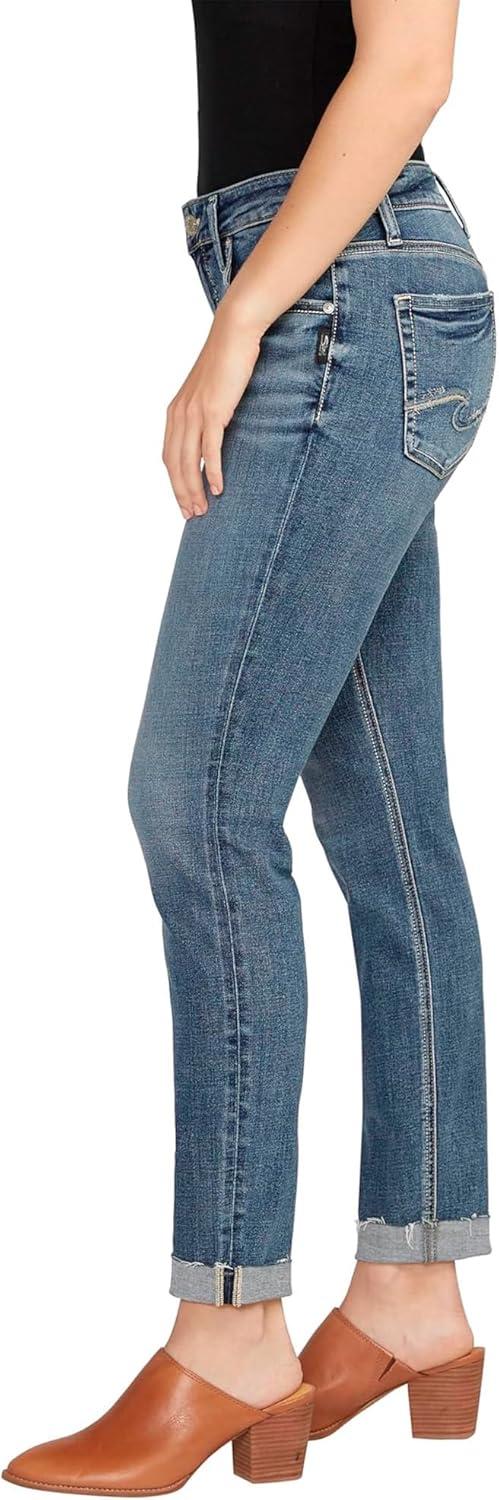 image:imageSilver JeansWomens Sam Relaxed Boyfriend Fit JeanMed Wash Ecf378