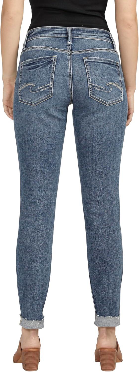 image:imageSilver JeansWomens Sam Relaxed Boyfriend Fit JeanMed Wash Ecf378