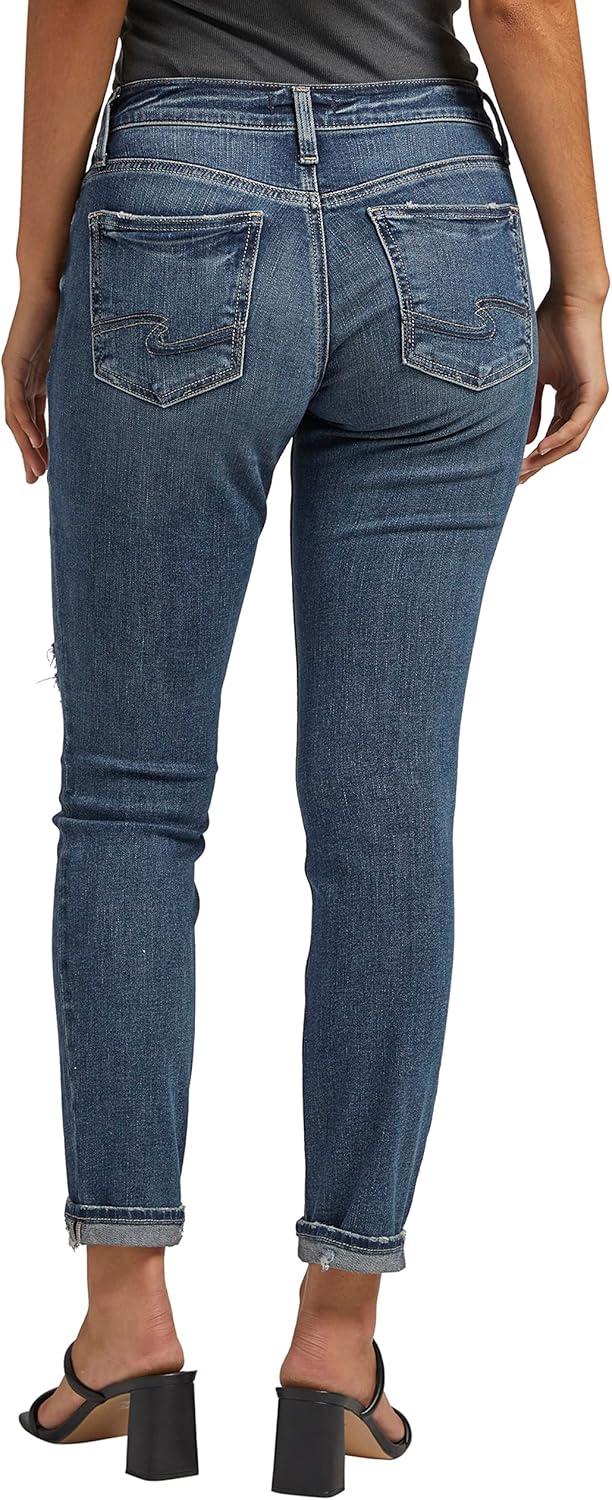 image:imageSilver JeansWomens Sam Relaxed Boyfriend Fit JeanMed Washs Epx383