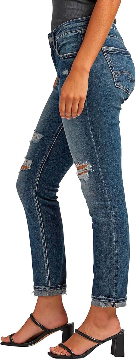 image:imageSilver JeansWomens Sam Relaxed Boyfriend Fit JeanMed Washs Epx383