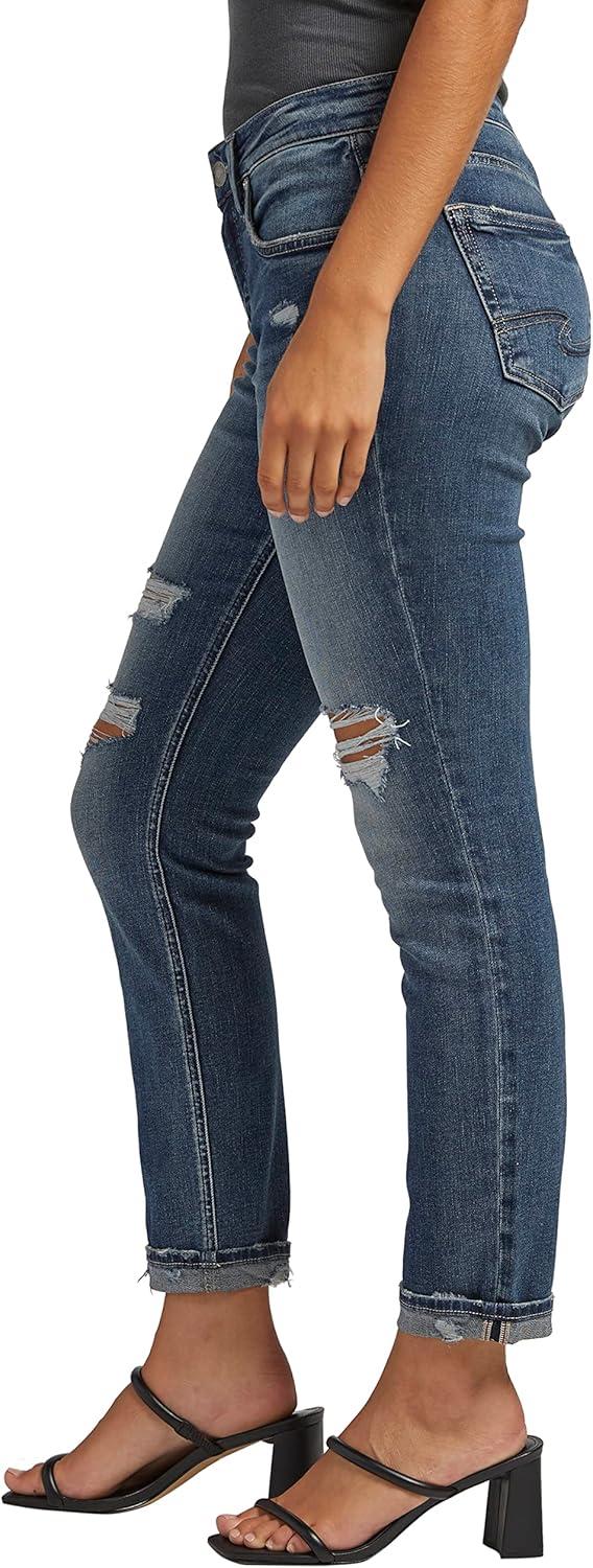 image:imageSilver JeansWomens Sam Relaxed Boyfriend Fit JeanMed Washs Epx383