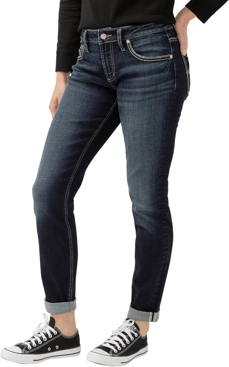 image:imageSilver JeansWomens Sam Relaxed Boyfriend Fit JeanMid Indigo