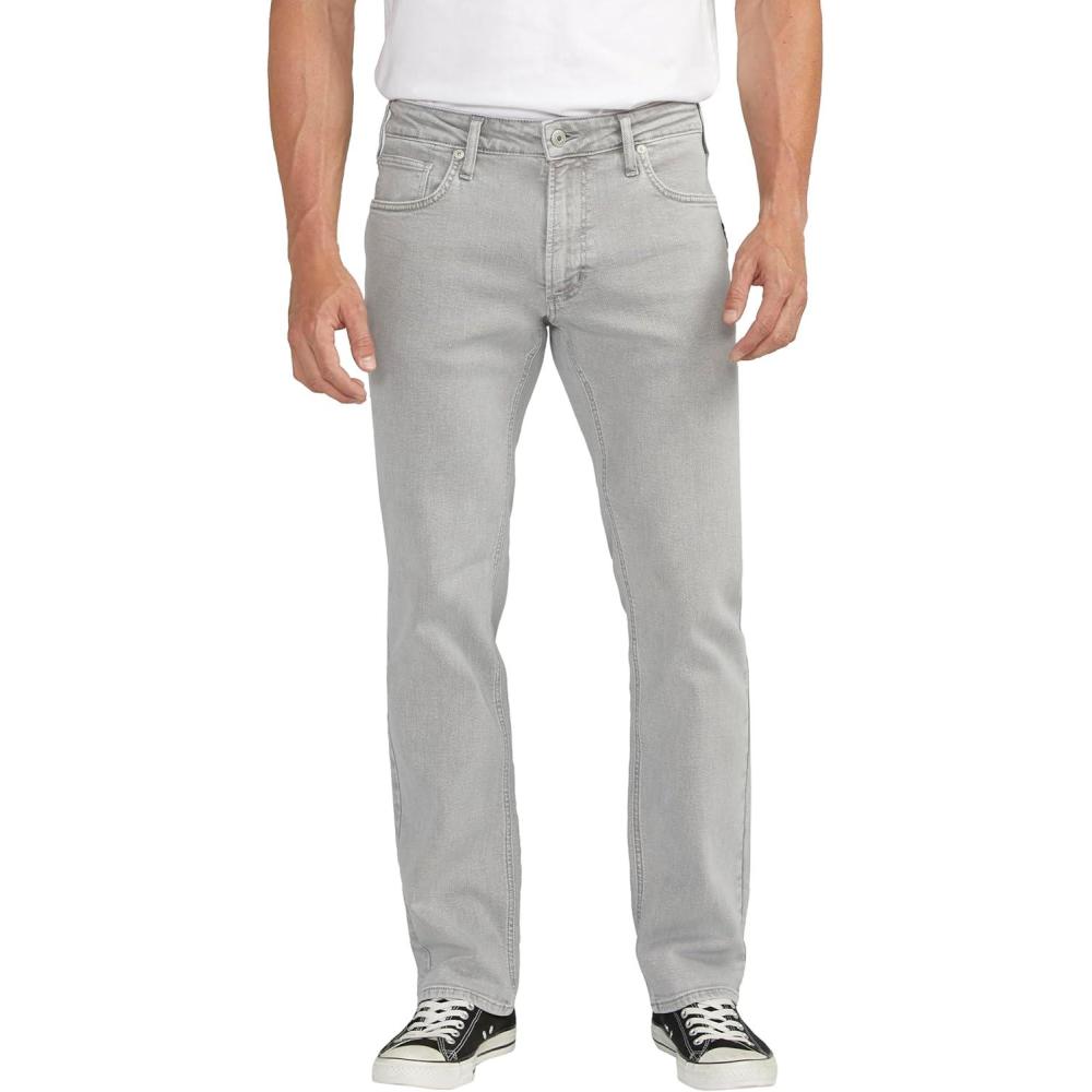 image:imageSilver Jeans Co Mens Allan Slim Fit Straight Leg JeansCement