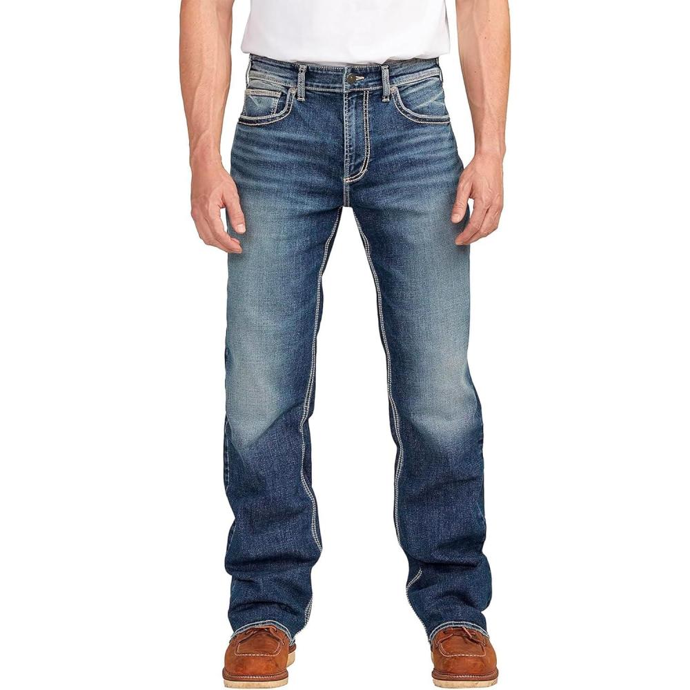 image:imageSilver Jeans Co Mens Craig Easy Fit Bootcut JeansDark Wash Ecf349