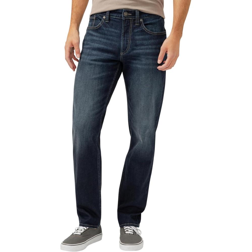 image:imageSilver Jeans Co Mens Eddie Athletic Fit Tapered Leg JeansDark Wash