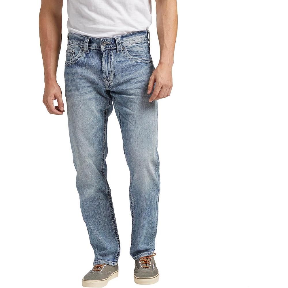 image:imageSilver Jeans Co Mens Eddie Athletic Fit Tapered Leg JeansMedium Indigo