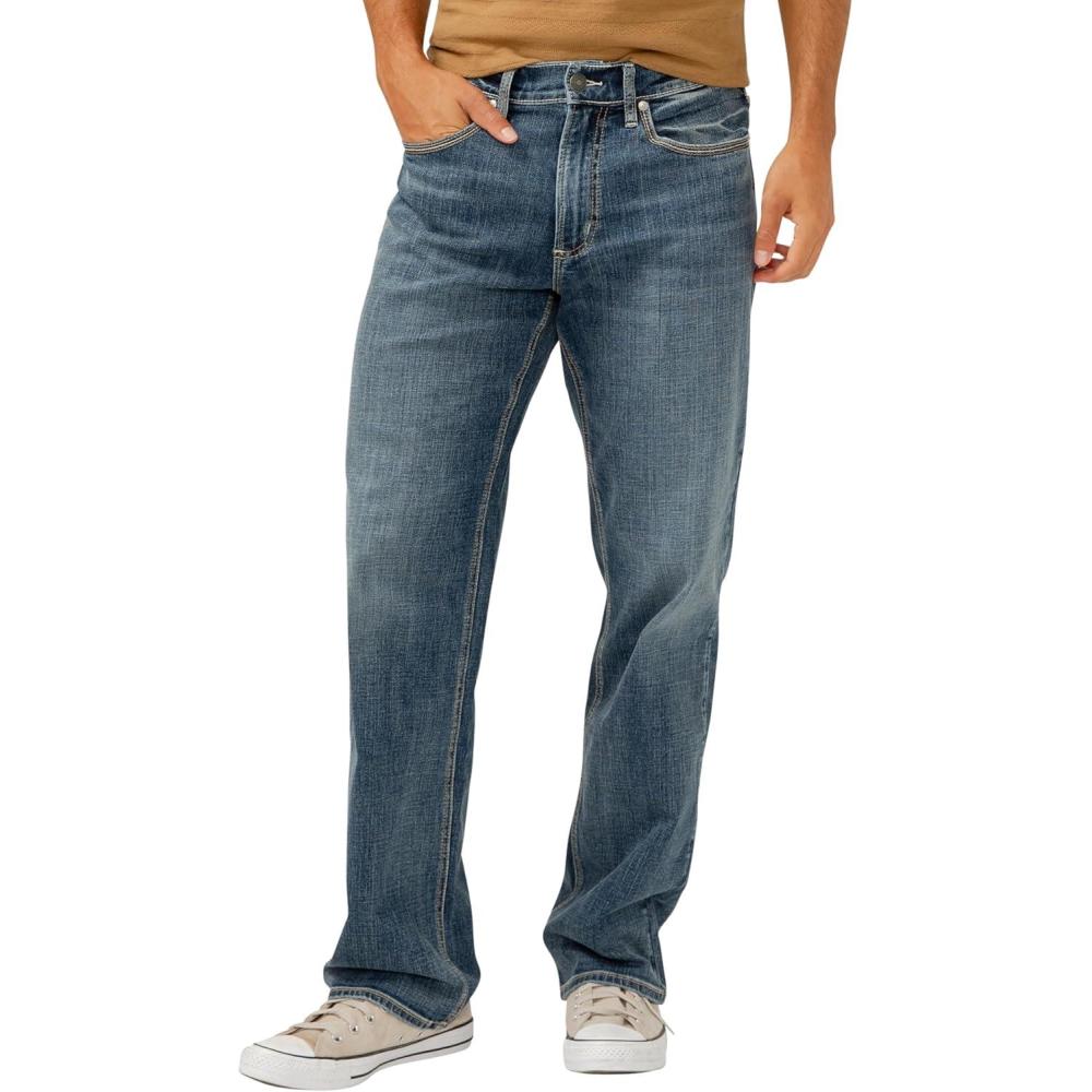 image:imageSilver Jeans Co Mens Gordie Relaxed Fit Straight Leg JeansBlue