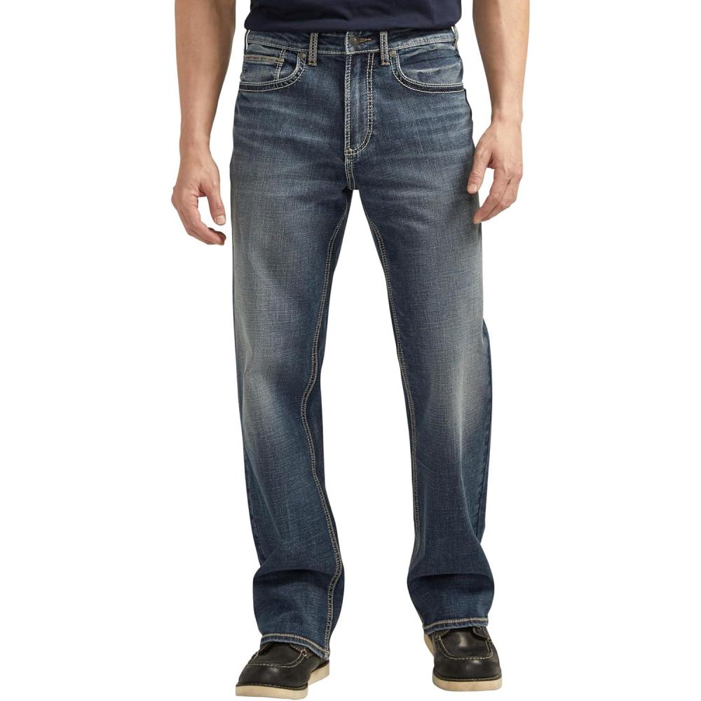 image:imageSilver Jeans Co Mens Gordie Relaxed Fit Straight Leg JeansDark Wash