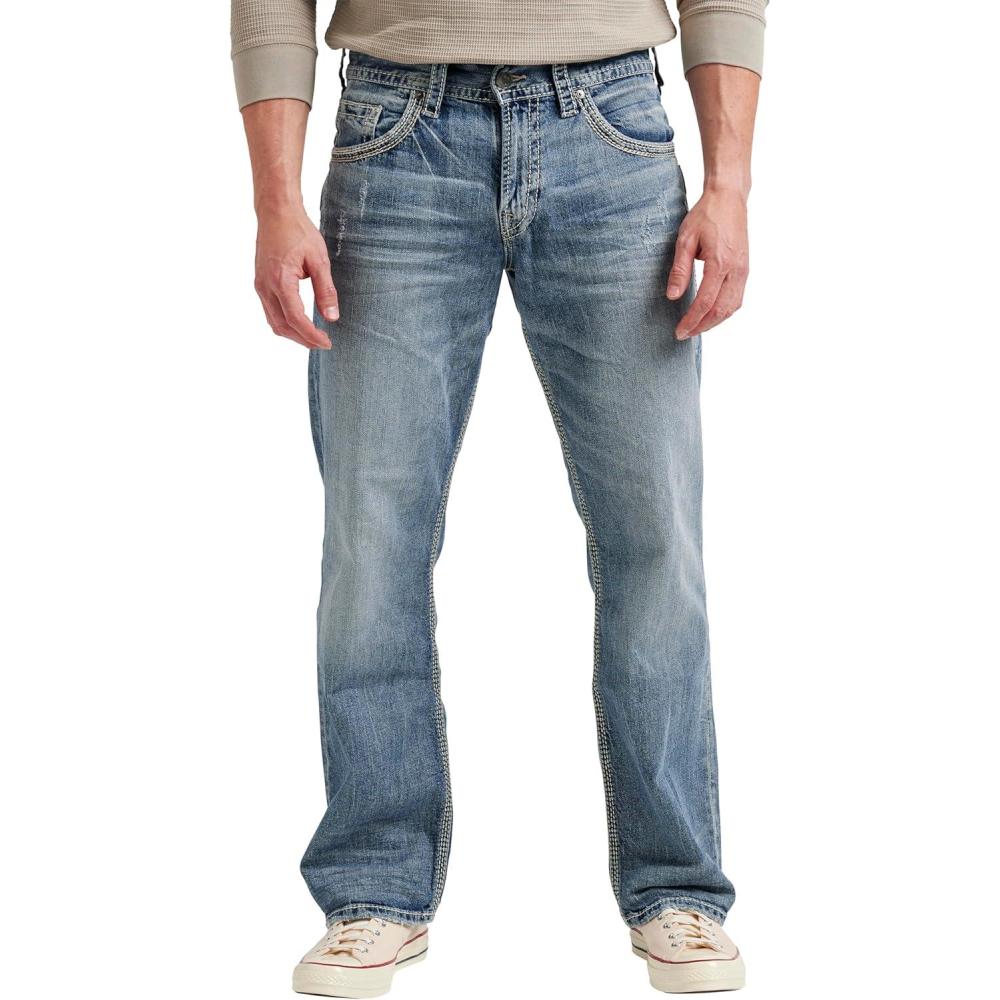 image:imageSilver Jeans Co Mens Gordie Relaxed Fit Straight Leg JeansLight Indigo