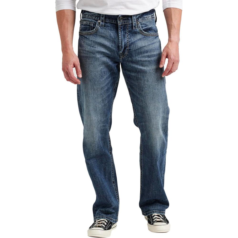 image:imageSilver Jeans Co Mens Gordie Relaxed Fit Straight Leg JeansMedium Vintage