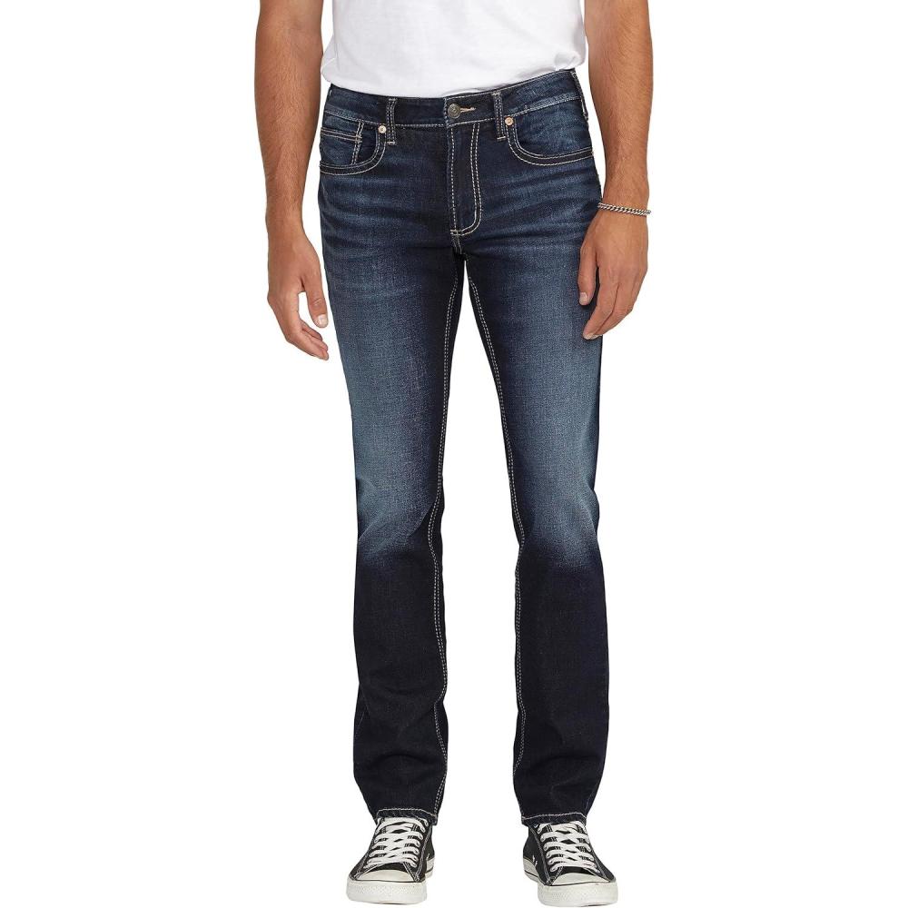 image:imageSilver Jeans Co Mens Konrad Slim Fit Slim Leg Luxe Heritage JeansDark Wash Ecf490