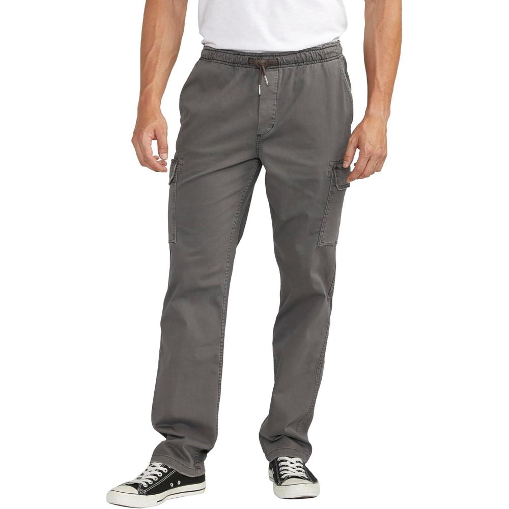 image:imageSilver Jeans Co Mens Pullon Cargo Essential Twill PantDark Grey