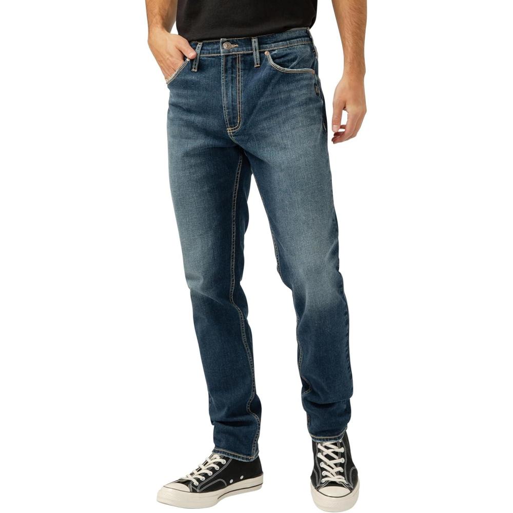 image:imageSilver Jeans Co Mens Risto Athletic Fit Skinny Leg JeansDark Wash