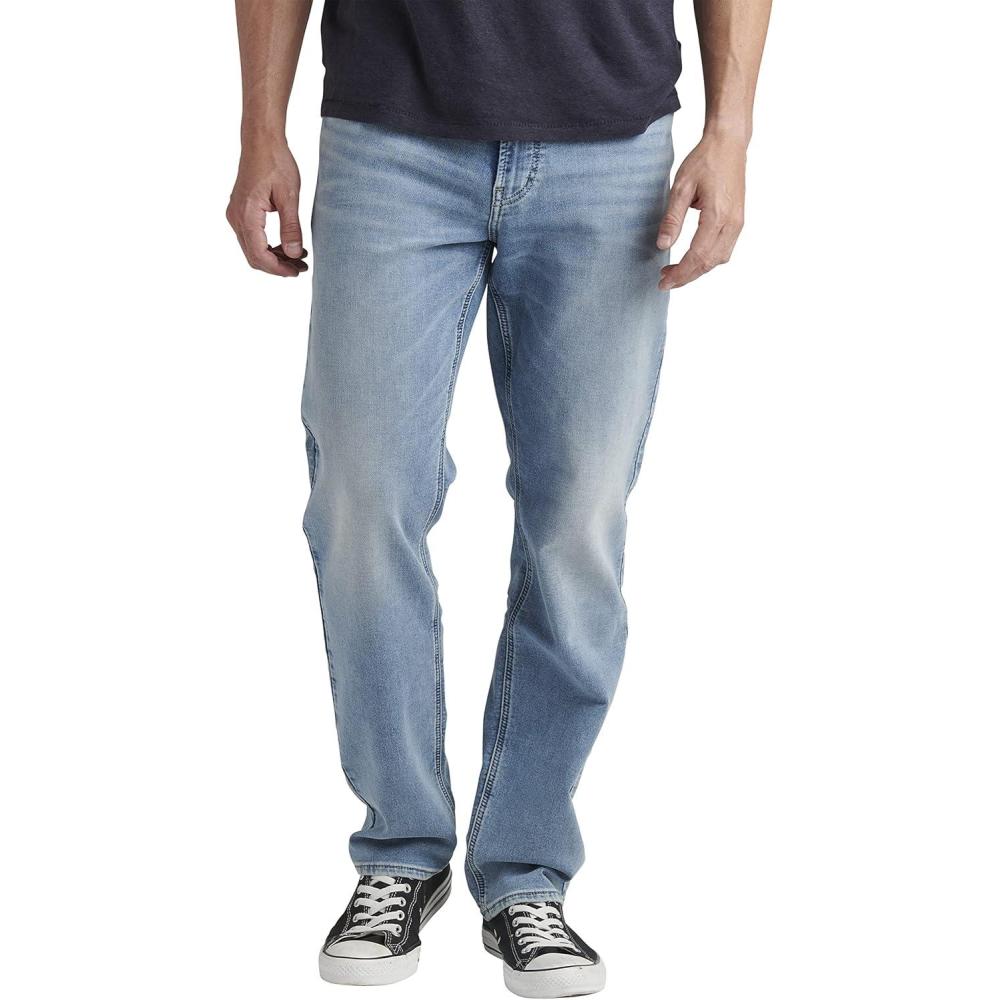 image:imageSilver Jeans Co Mens The Athletic Fit Tapered Leg JeansLight Wash Aji109