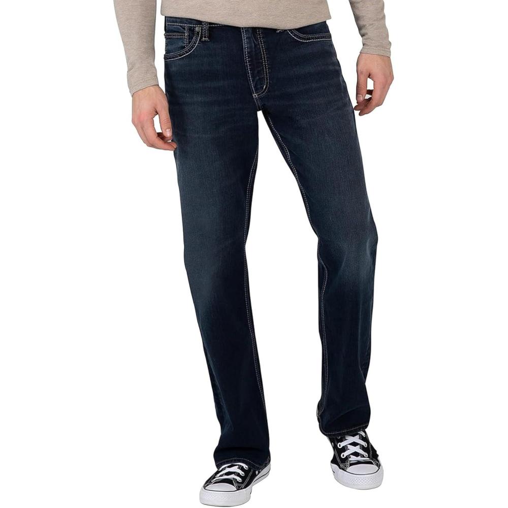 image:imageSilver Jeans Co Mens Zac Relaxed Fit Straight Leg Jean LegacyDark Rinse Indigo