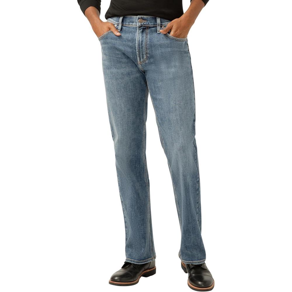 image:imageSilver Jeans Co Mens Zac Relaxed Fit Straight Leg Jean LegacyDark Wash