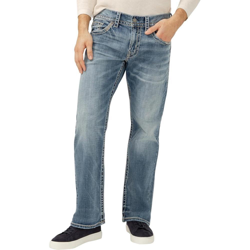 image:imageSilver Jeans Co Mens Zac Relaxed Fit Straight Leg Jean LegacyLight Indigo