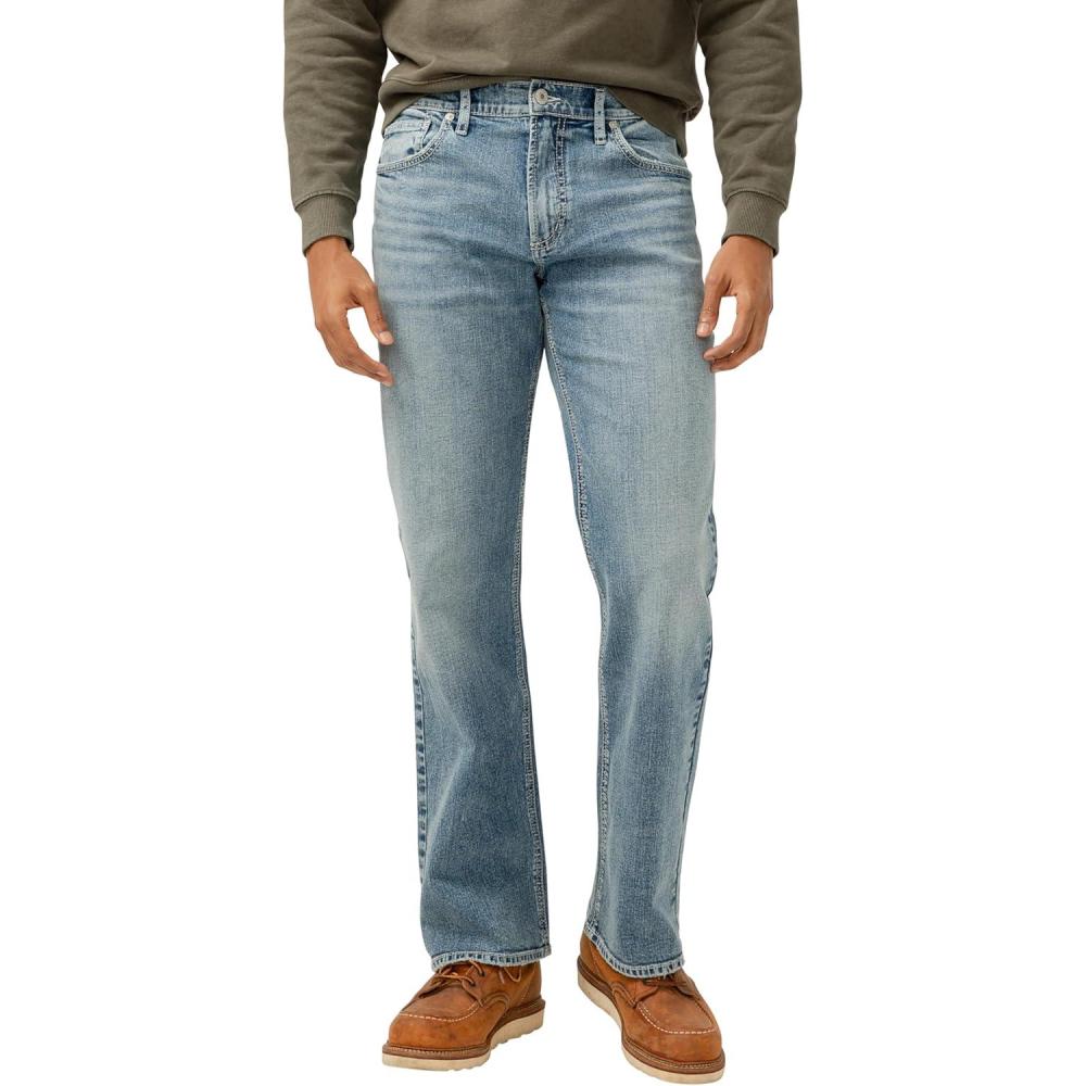 image:imageSilver Jeans Co Mens Zac Relaxed Fit Straight Leg Jean LegacyMed Wash