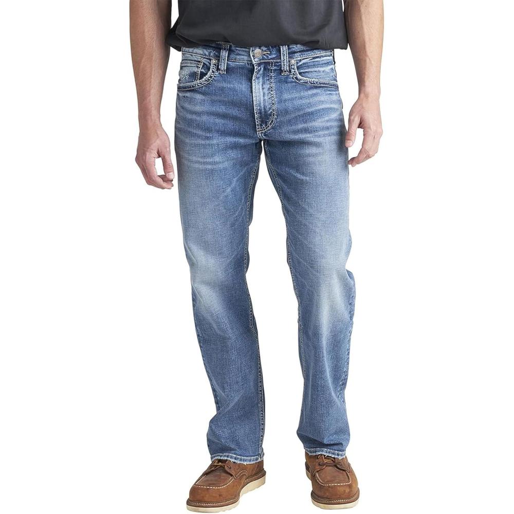 image:imageSilver Jeans Co Mens Zac Relaxed Fit Straight Leg Jean LegacyMed Wash Edk267