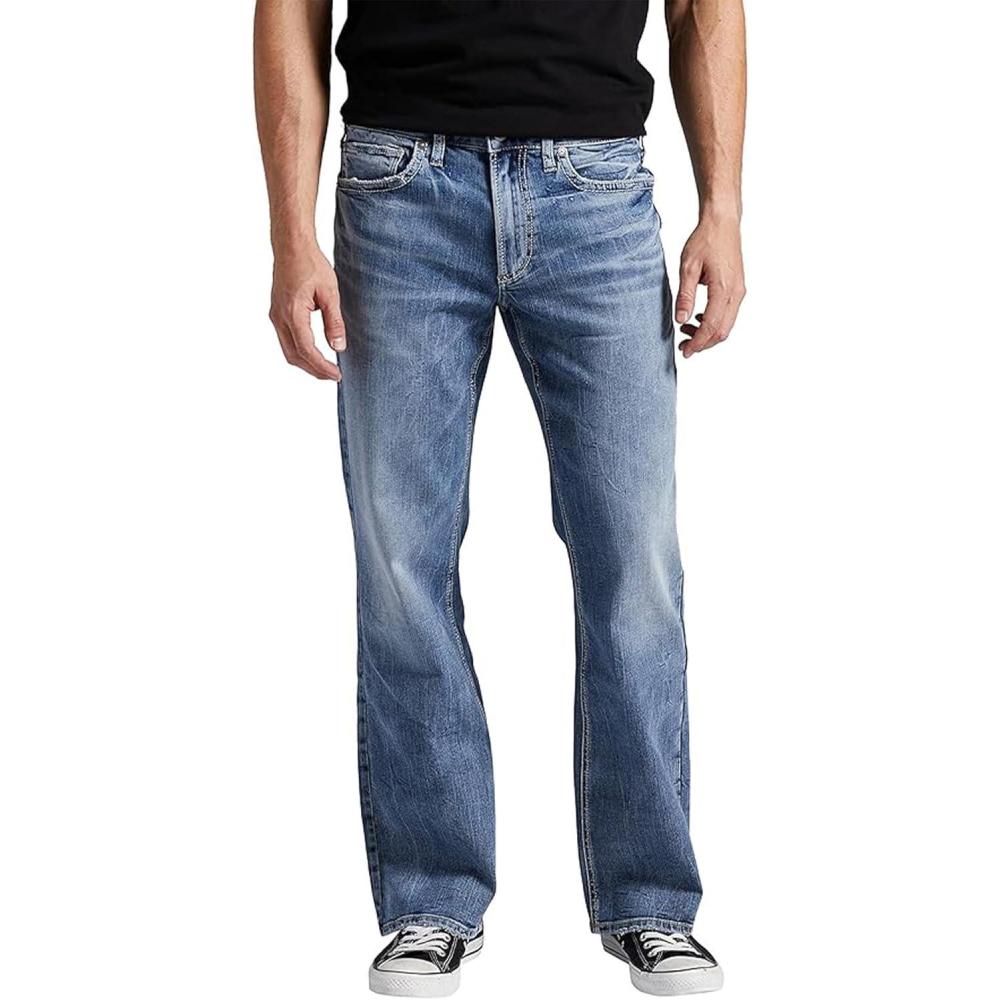 image:imageSilver Jeans Co Mens Zac Relaxed Fit Straight Leg Jean LegacyMed Wash Scv218