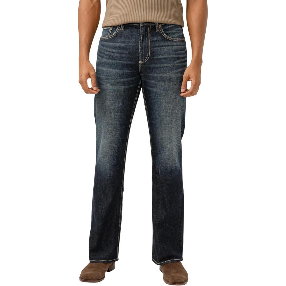 image:imageSilver Jeans Co Mens Zac Relaxed Fit Straight Leg JeansDark Indigo