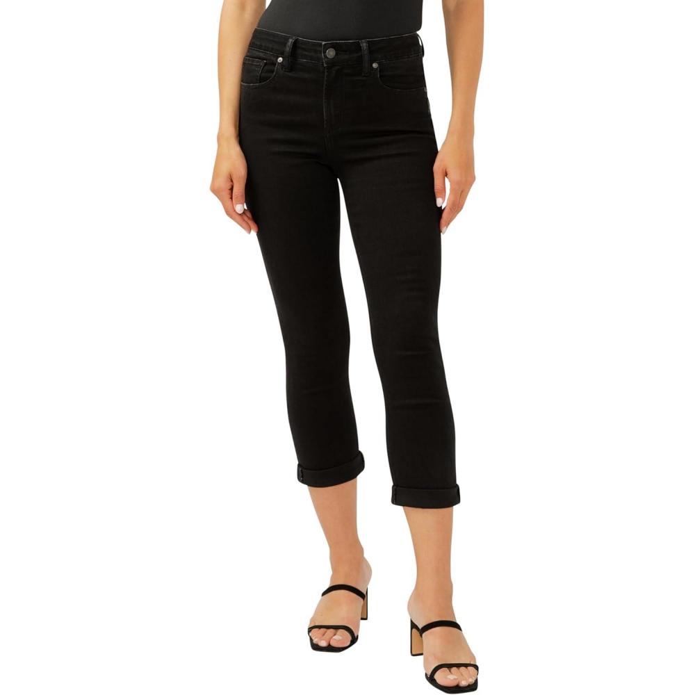 image:imageSilver Jeans Co Womens Avery High Rise Curvy Fit Capri JeansLuxe Stretch Black