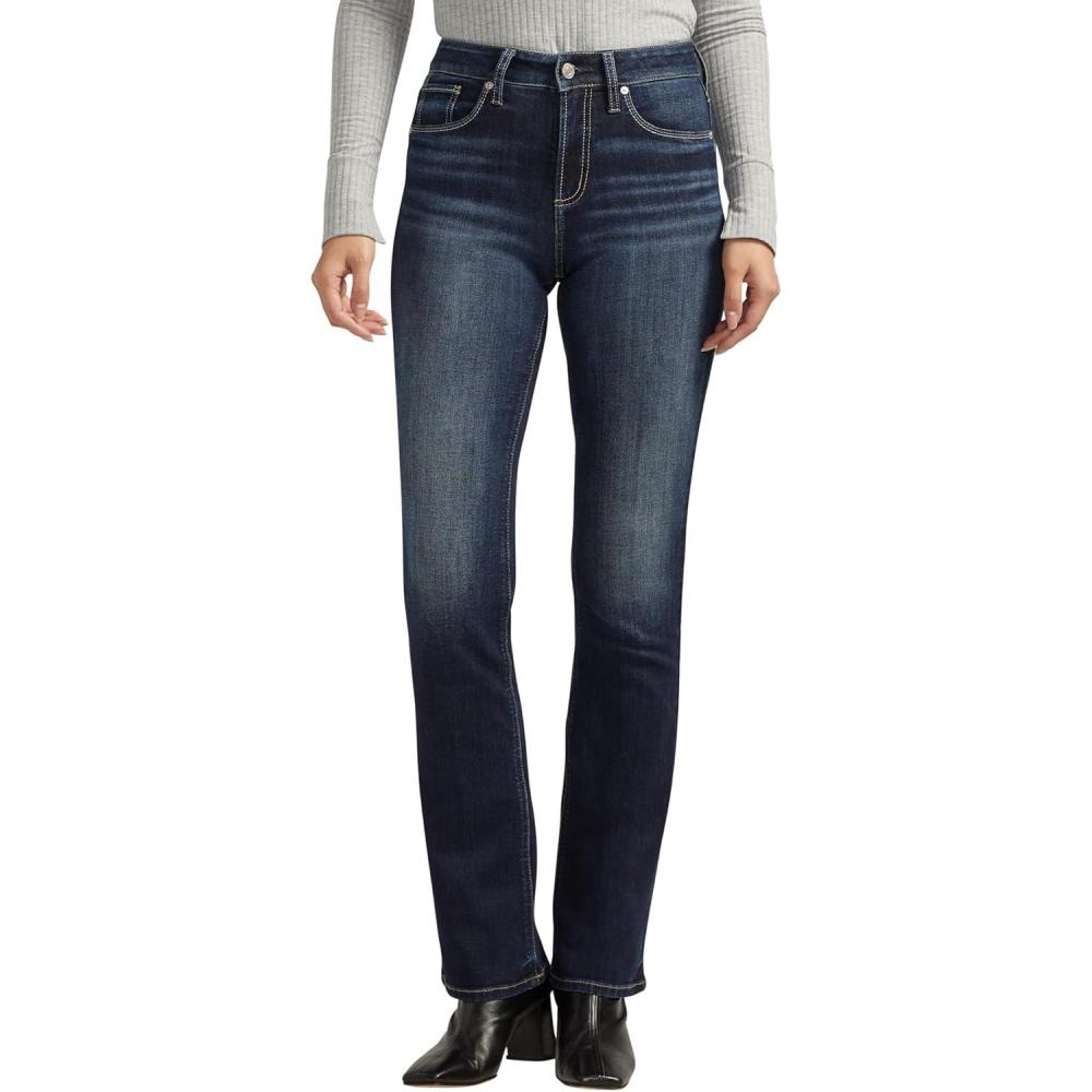 image:imageSilver Jeans Co Womens Avery High Rise Curvy Fit Slim Bootcut JeansDark Indigo