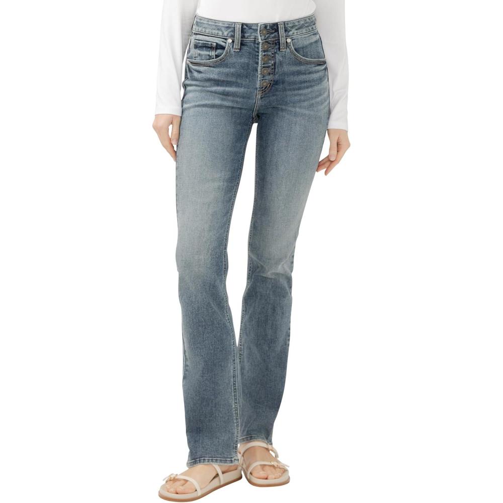 image:imageSilver Jeans Co Womens Avery High Rise Curvy Fit Slim Bootcut JeansKirby
