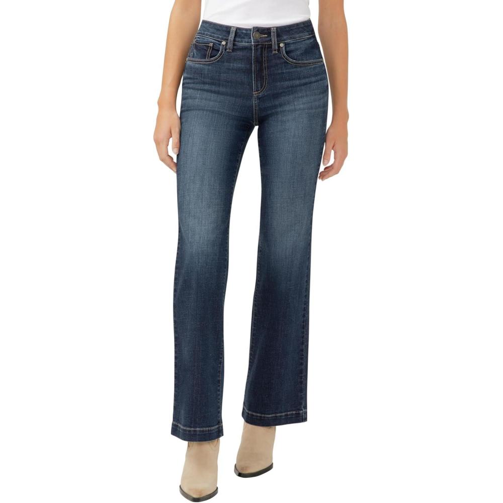 image:imageSilver Jeans Co Womens Avery High Rise Curvy Fit Trouser JeansLuxe Stretch Indigo