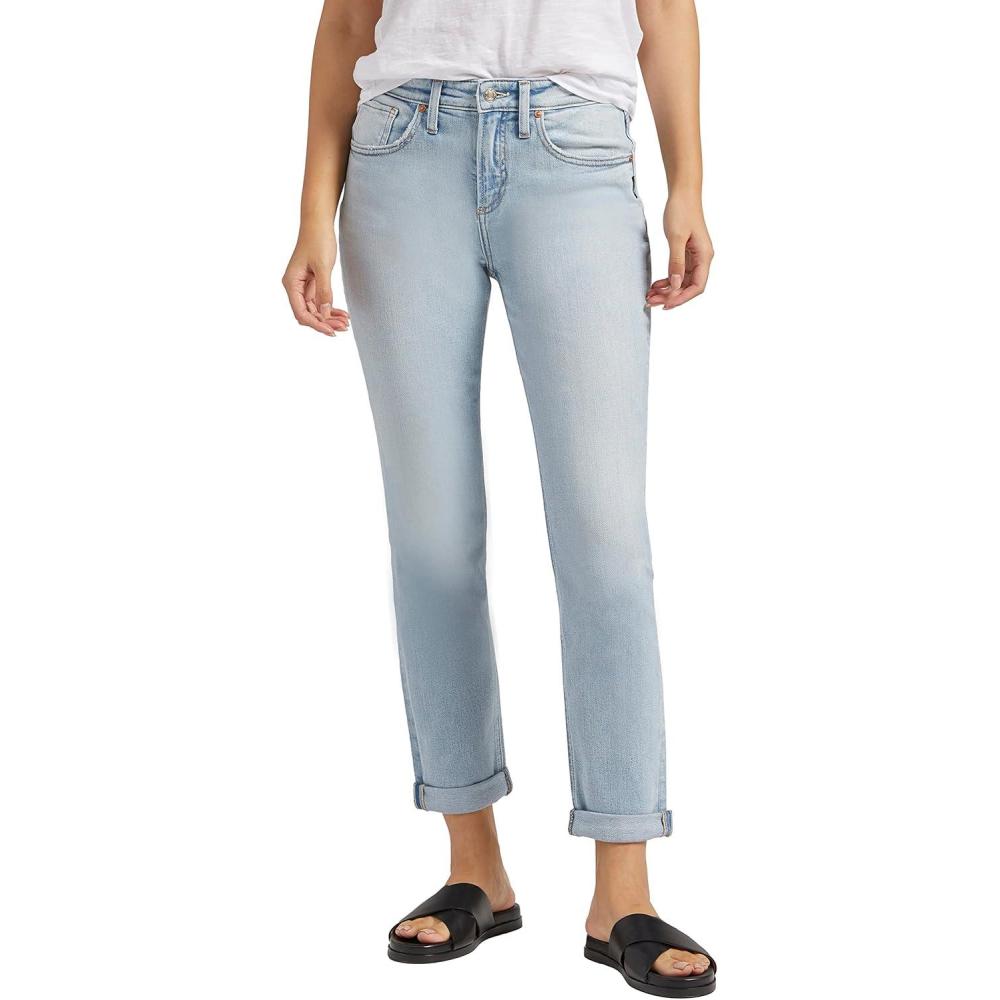 image:imageSilver Jeans Co Womens Beau High Rise Slim Leg JeansLight Wash Soc140