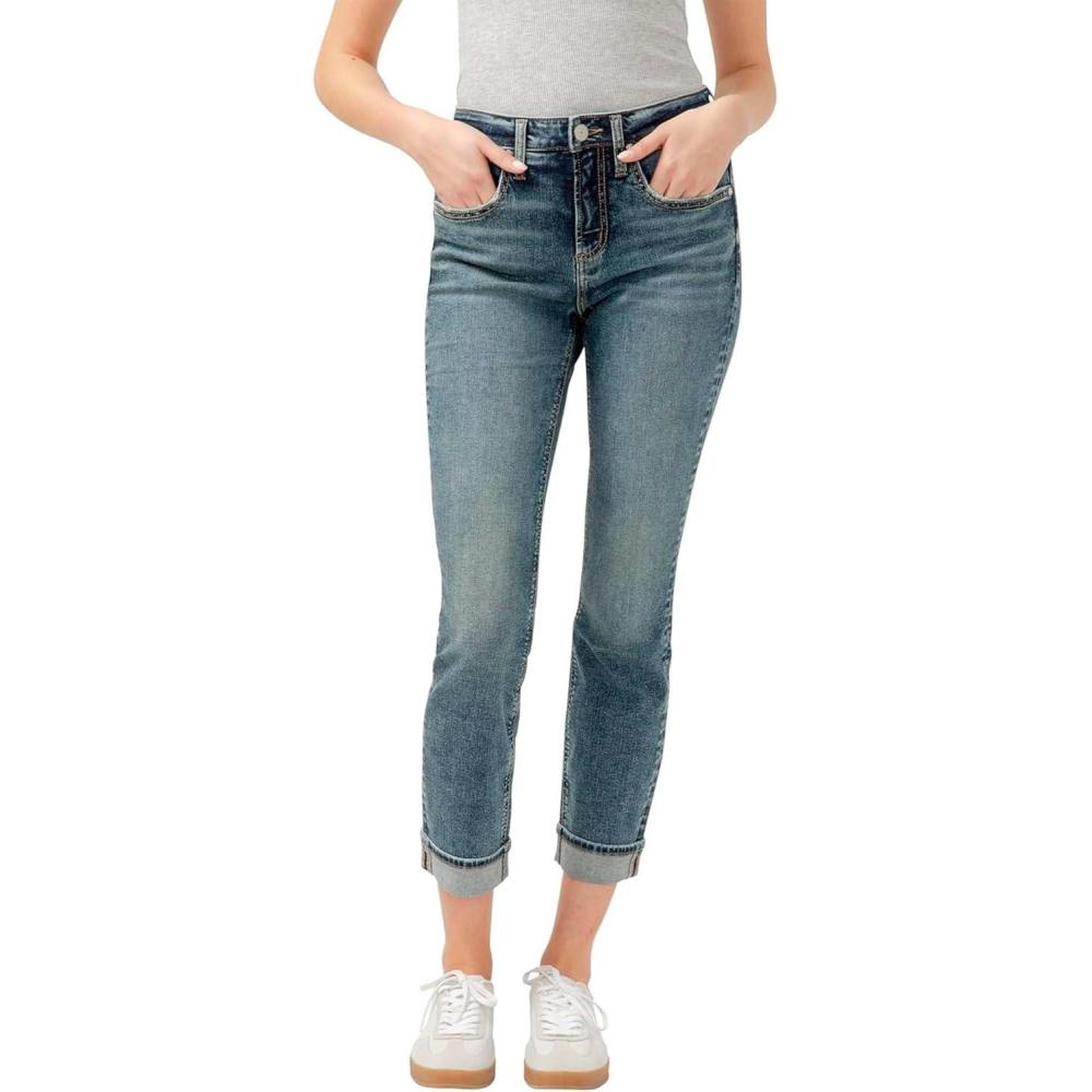 image:imageSilver Jeans Co Womens Beau High Rise Slim Leg JeansMed Wash Sia327