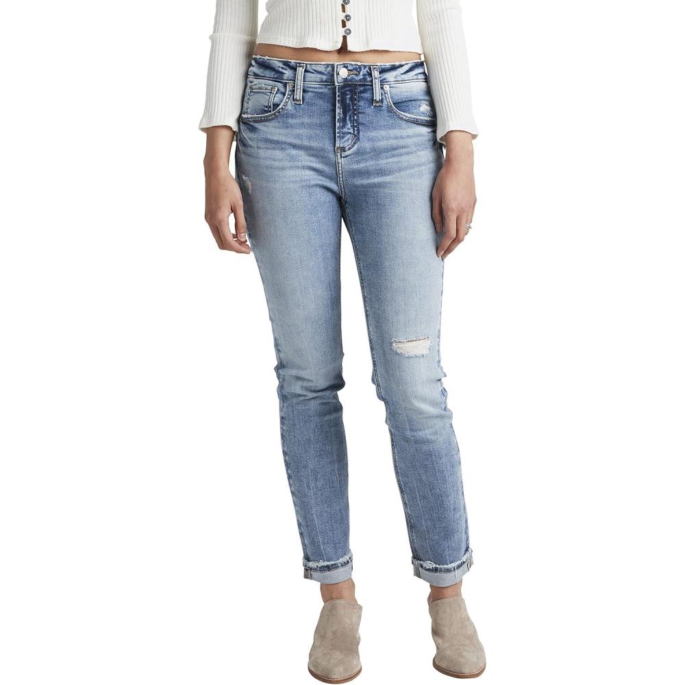 image:imageSilver Jeans Co Womens Beau Mid Rise Slim Leg JeansLegacyLight Wash Egx181
