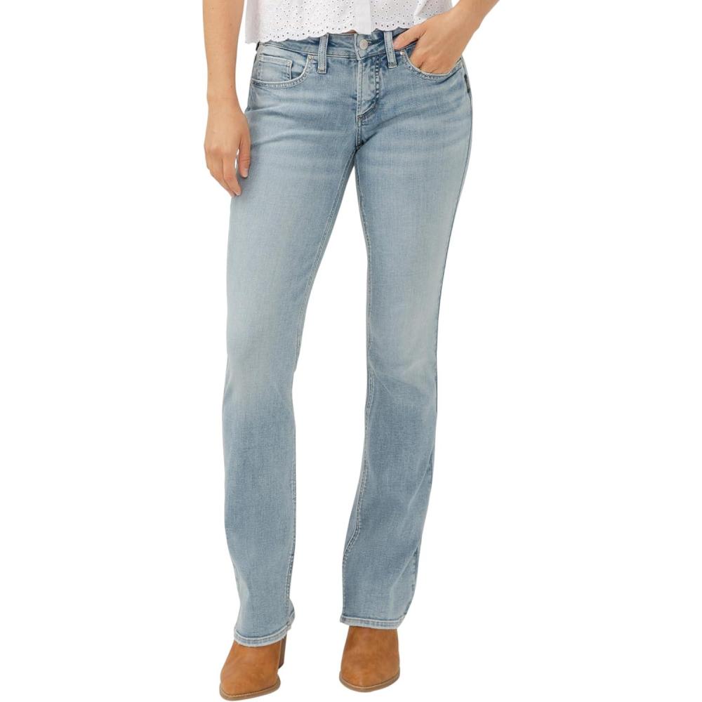 image:imageSilver Jeans Co Womens Britt Low Rise Curvy Fit Slim Bootcut JeansLight Wash